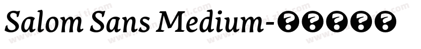 Salom Sans Medium字体转换